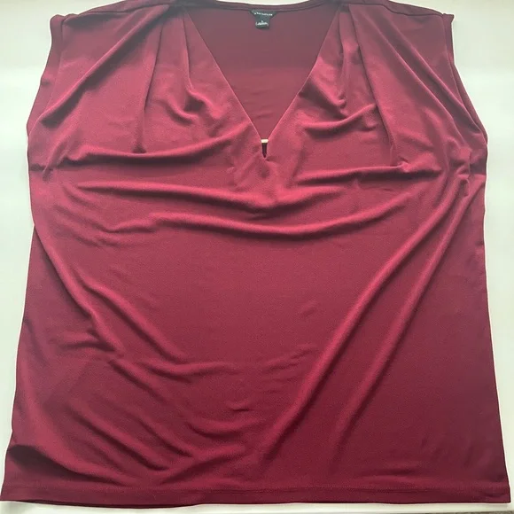 Ann Taylor Deep Red Women's Blouse - Picture 3 of 6